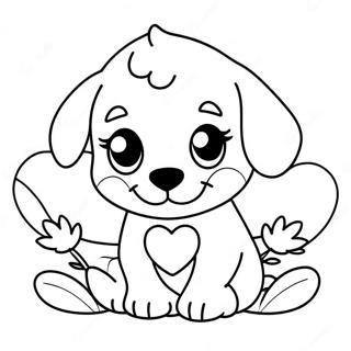 Valentines Puppy Coloring Page 65260-53931