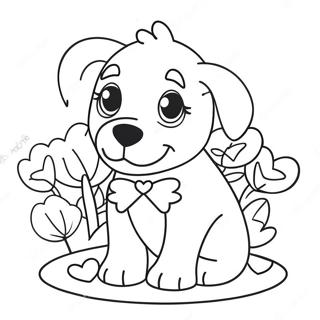 Valentines Puppy Coloring Page 65260-53932