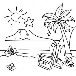 Tropical Christmas Coloring Pages