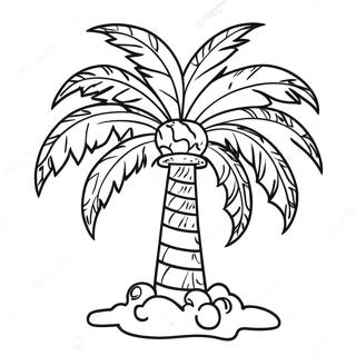 Festive Palm Tree With Ornaments Coloring Page 65271-53945