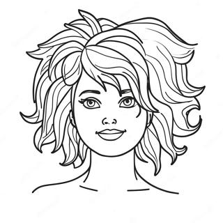 Crazy Hair Coloring Pages