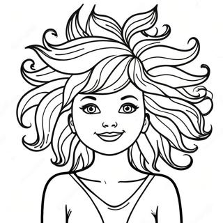 Crazy Hair Coloring Page 65290-53952