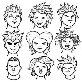 Wild And Wacky Hair Styles Coloring Page 65291-53953