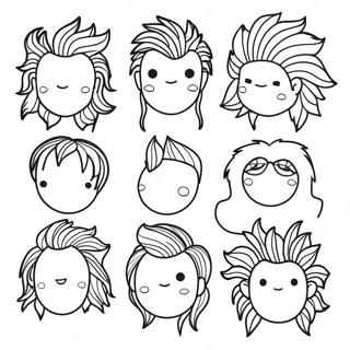 Wild And Wacky Hair Styles Coloring Page 65291-53956