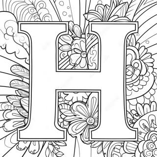 Happy Letter H Coloring Page 652-522