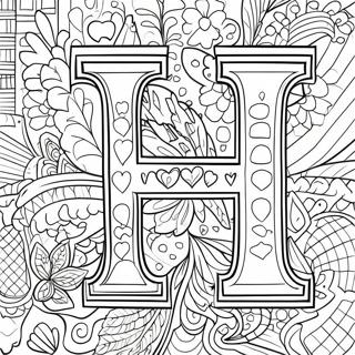 Happy Letter H Coloring Page 652-523