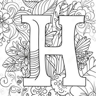 Happy Letter H Coloring Page 652-524