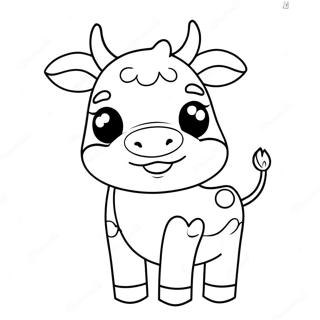 Cute Kawaii Cow Coloring Pages