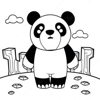 Minecraft Panda Coloring Page 65320-53970