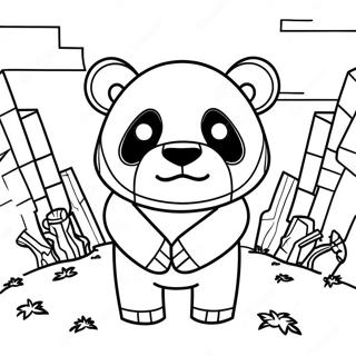 Minecraft Panda Coloring Page 65320-53971