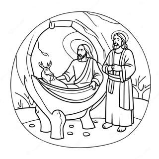 Jesus Birth Coloring Page 65330-53990