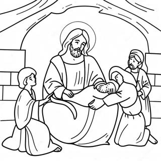 Jesus Birth Coloring Page 65330-53991