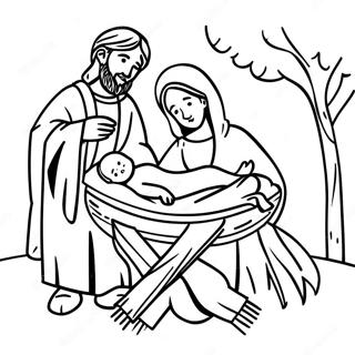 Manger Scene With Baby Jesus Coloring Page 65331-53984