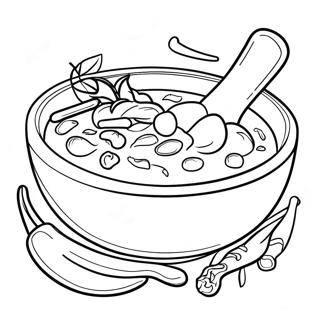 Spicy Chili Dish Coloring Page 65341-53998