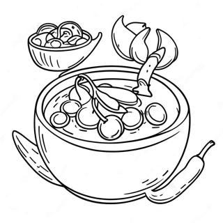 Spicy Chili Dish Coloring Page 65341-53999