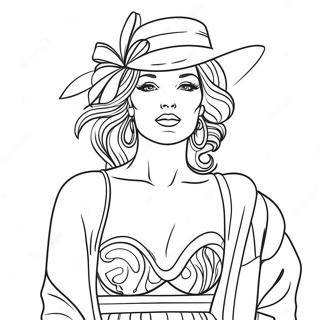 Fashionable Chic Coloring Page 6534-5316