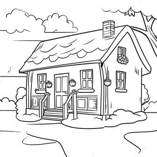 Cozy Cottage Coloring Page 65351-54006