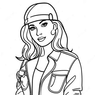 Trendy Fashionista Coloring Page 6535-5318