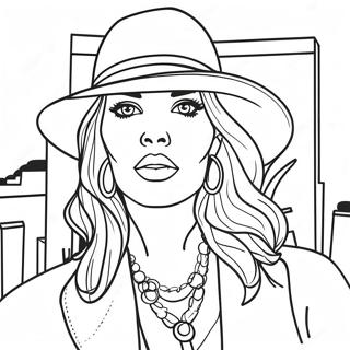 Trendy Fashionista Coloring Page 6535-5319