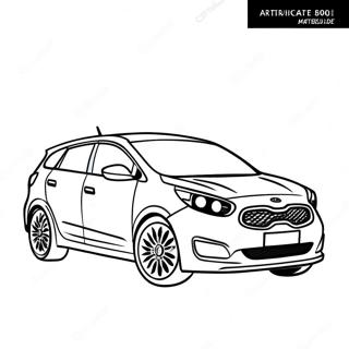 Sporty Kia Car Coloring Page 65381-54028