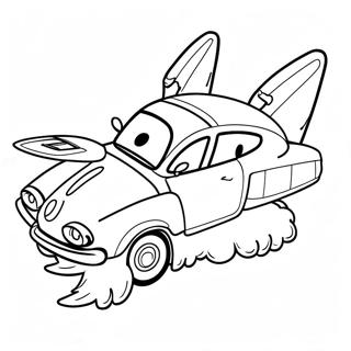 Flying Car Coloring Pages