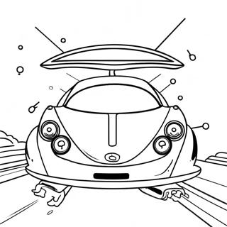 Futuristic Flying Car Coloring Page 65391-54035