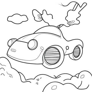 Futuristic Flying Car Coloring Page 65391-54036