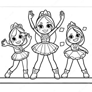 The Dazzlings Performing On Stage Coloring Page 65401-54048