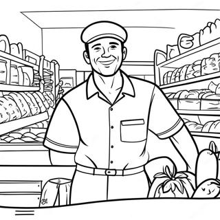 Trader Joe S Friendly Employee Coloring Page 65411-54057