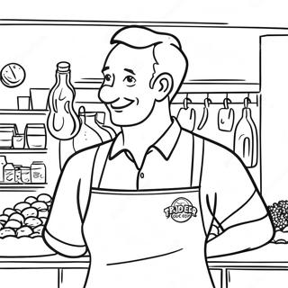 Trader Joe S Friendly Employee Coloring Page 65411-54060