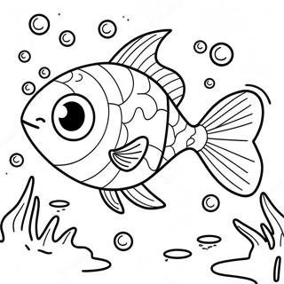 Happy Fortnite Fishy Swimming Coloring Page 65431-54071