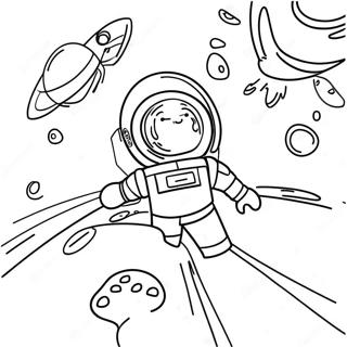 Colorful Space Adventure Coloring Page 65451-54088