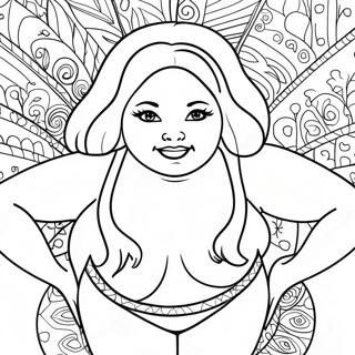 Empowering Body Positivity Coloring Page 65461-54104