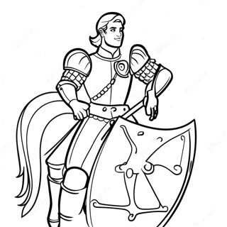 Brave Prince Charming In Armor Coloring Page 65491-54117