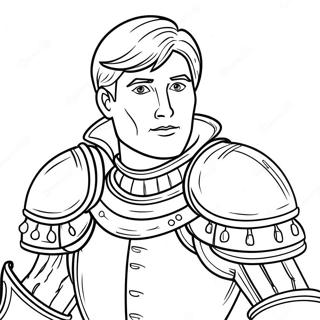 Brave Prince Charming In Armor Coloring Page 65491-54118