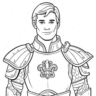 Brave Prince Charming In Armor Coloring Page 65491-54119