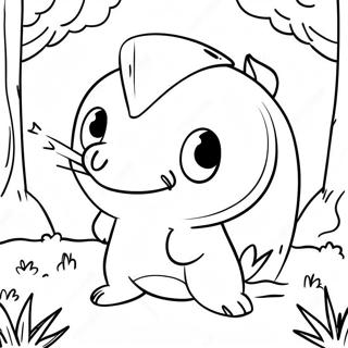 Cute Cyndaquil In A Forest Coloring Page 65501-54124