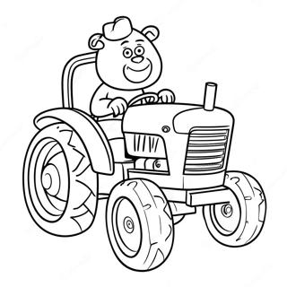 Tractor Ted Driving A Colorful Tractor Coloring Page 65511-54134