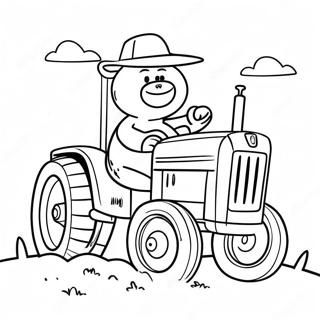 Tractor Ted Driving A Colorful Tractor Coloring Page 65511-54135