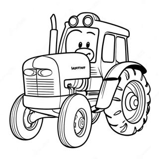 Tractor Ted Driving A Colorful Tractor Coloring Page 65511-54136