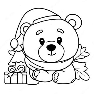 Christmas Bear Coloring Page 65520-54130