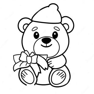 Christmas Bear Coloring Page 65520-54131