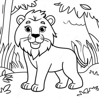 Alex The Lion In Jungle Adventure Coloring Page 65531-54138