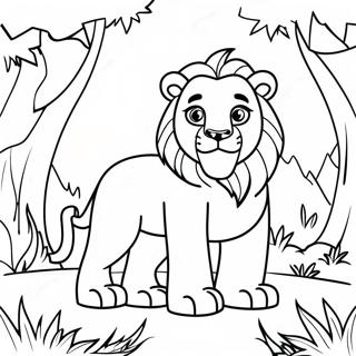 Alex The Lion In Jungle Adventure Coloring Page 65531-54140