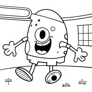 Spongebob Playing Soccer Coloring Page 65540-54142