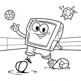 Spongebob Playing Soccer Coloring Page 65540-54143