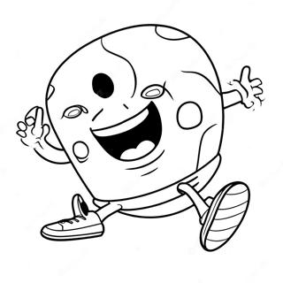 Spongebob Kicking The Ball Coloring Page 65541-54145