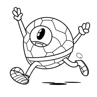 Spongebob Kicking The Ball Coloring Page 65541-54147