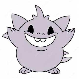 Cute Gengar With A Big Smile Coloring Page 6555-5336