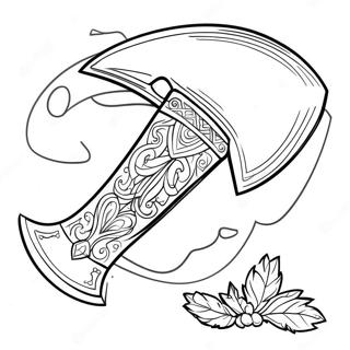 Axe Coloring Page 65570-54171